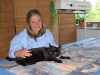 Katze Mimmy, nach einer Kreuzband-Operation